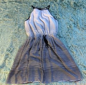Banana Republic - White/Black Striped Dress - Size: 0